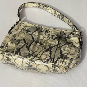 Nine & Co Purse Faux Snake Skin Handbag with Zipper